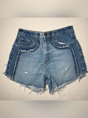 Hudson Jeans Denim Distressed High-Rise Shorts